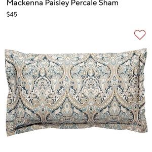 Two Blue Mackenna Pottery Barn King size pillow shams